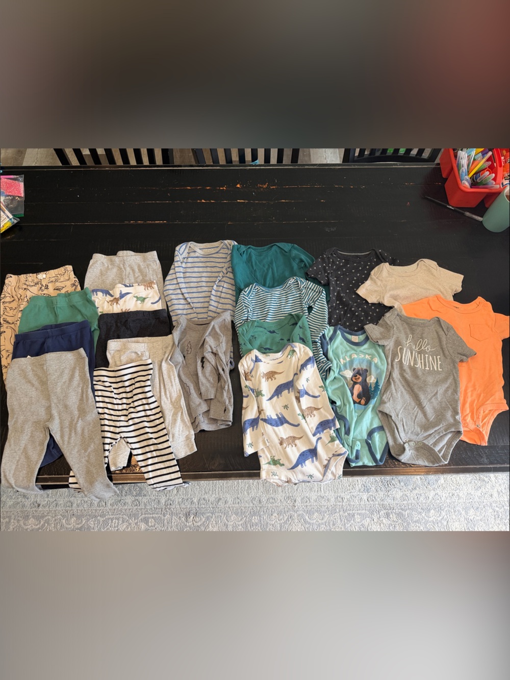 Assorted Baby Bodysuit & Pants Bundle - size 12 month